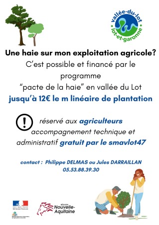 EXPLOITANTS AGRICOLES: PLANTEZ DES HAIES